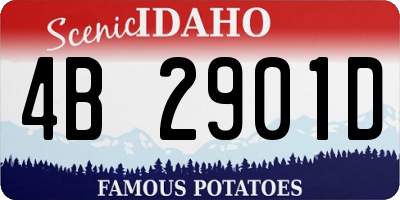 ID license plate 4B2901D