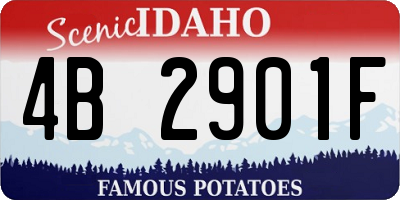 ID license plate 4B2901F