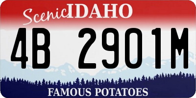 ID license plate 4B2901M