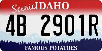 ID license plate 4B2901R