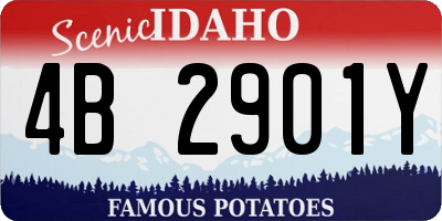 ID license plate 4B2901Y