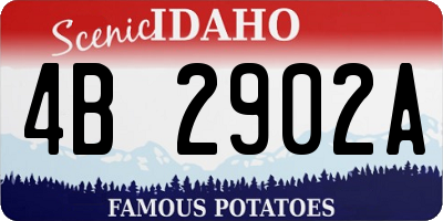 ID license plate 4B2902A