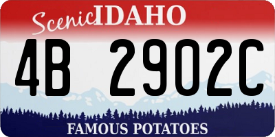 ID license plate 4B2902C