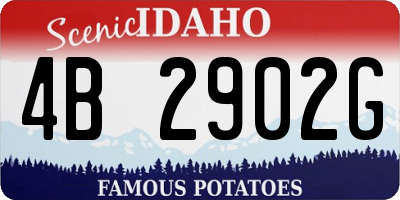 ID license plate 4B2902G