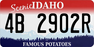 ID license plate 4B2902R