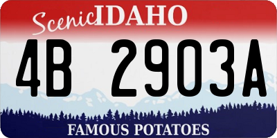 ID license plate 4B2903A