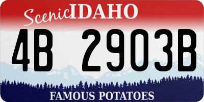ID license plate 4B2903B