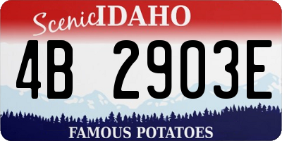 ID license plate 4B2903E