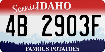 ID license plate 4B2903F