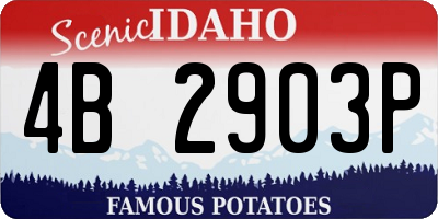 ID license plate 4B2903P