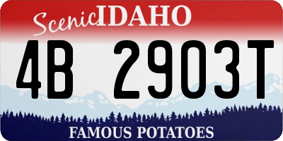 ID license plate 4B2903T