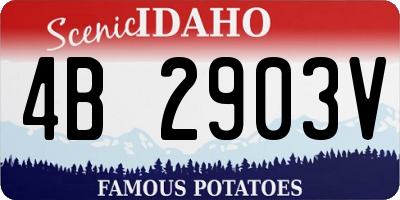 ID license plate 4B2903V