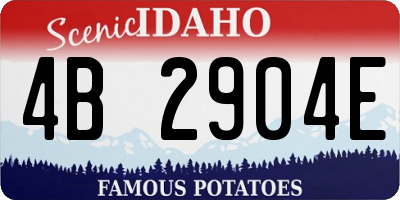 ID license plate 4B2904E