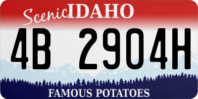ID license plate 4B2904H