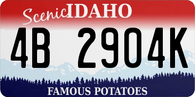 ID license plate 4B2904K