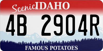 ID license plate 4B2904R
