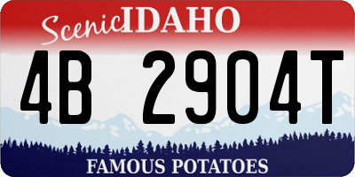 ID license plate 4B2904T