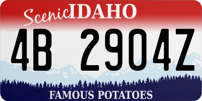 ID license plate 4B2904Z