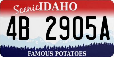 ID license plate 4B2905A