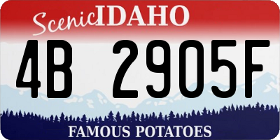 ID license plate 4B2905F