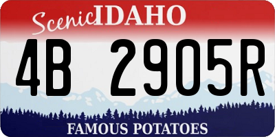 ID license plate 4B2905R