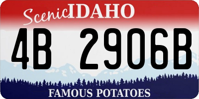 ID license plate 4B2906B