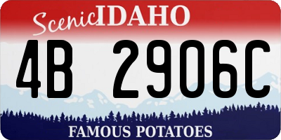 ID license plate 4B2906C