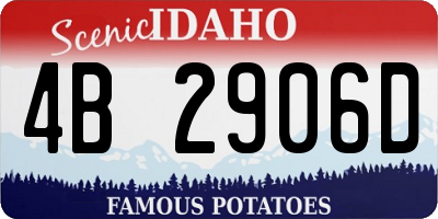 ID license plate 4B2906D