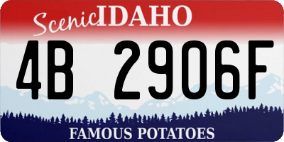 ID license plate 4B2906F