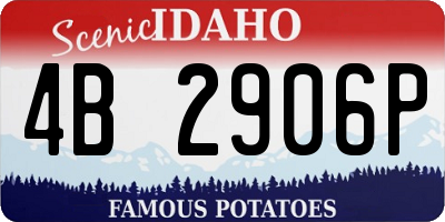 ID license plate 4B2906P