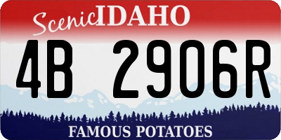 ID license plate 4B2906R