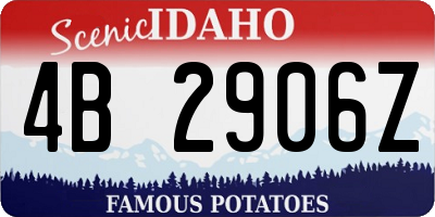 ID license plate 4B2906Z