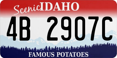 ID license plate 4B2907C