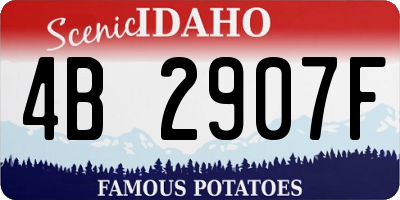 ID license plate 4B2907F