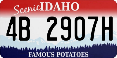 ID license plate 4B2907H