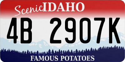 ID license plate 4B2907K