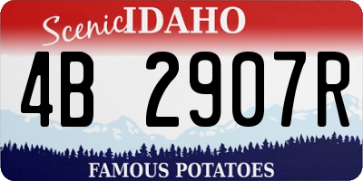 ID license plate 4B2907R