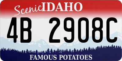 ID license plate 4B2908C