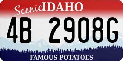 ID license plate 4B2908G