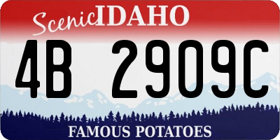 ID license plate 4B2909C