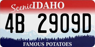 ID license plate 4B2909D