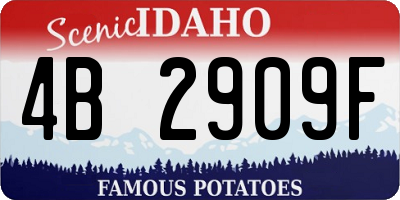 ID license plate 4B2909F