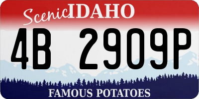 ID license plate 4B2909P