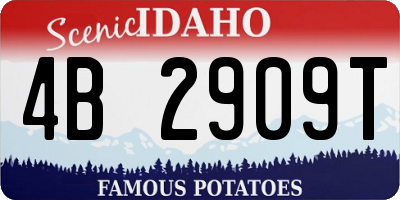 ID license plate 4B2909T