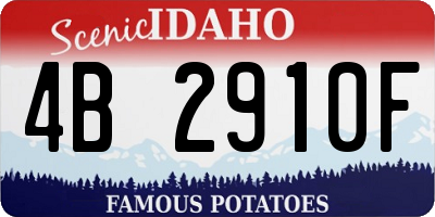 ID license plate 4B2910F
