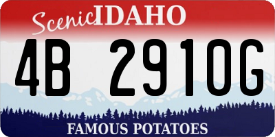 ID license plate 4B2910G