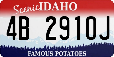 ID license plate 4B2910J