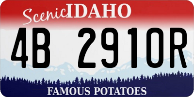 ID license plate 4B2910R