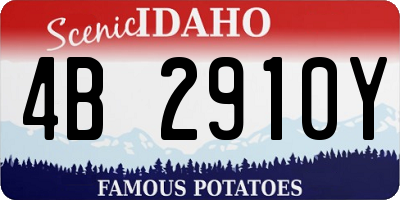 ID license plate 4B2910Y