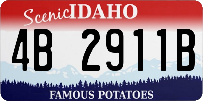 ID license plate 4B2911B